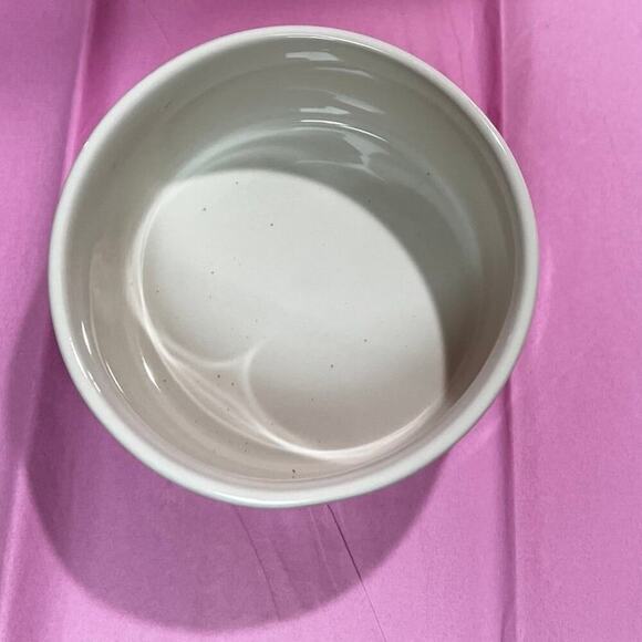 Rae Dunn 6” CHOW DOWN pet bowl ivory ceramic - Picture 4 of 7